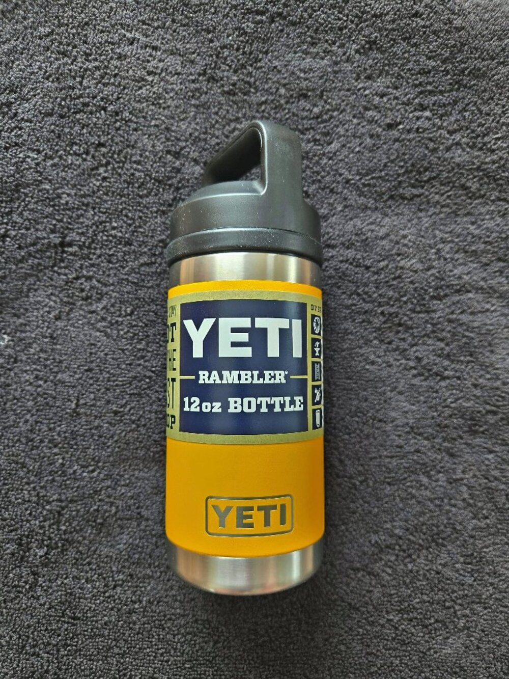 New Alpine Yellow Yeti 12oz Rambler Bottle With Chug Cap